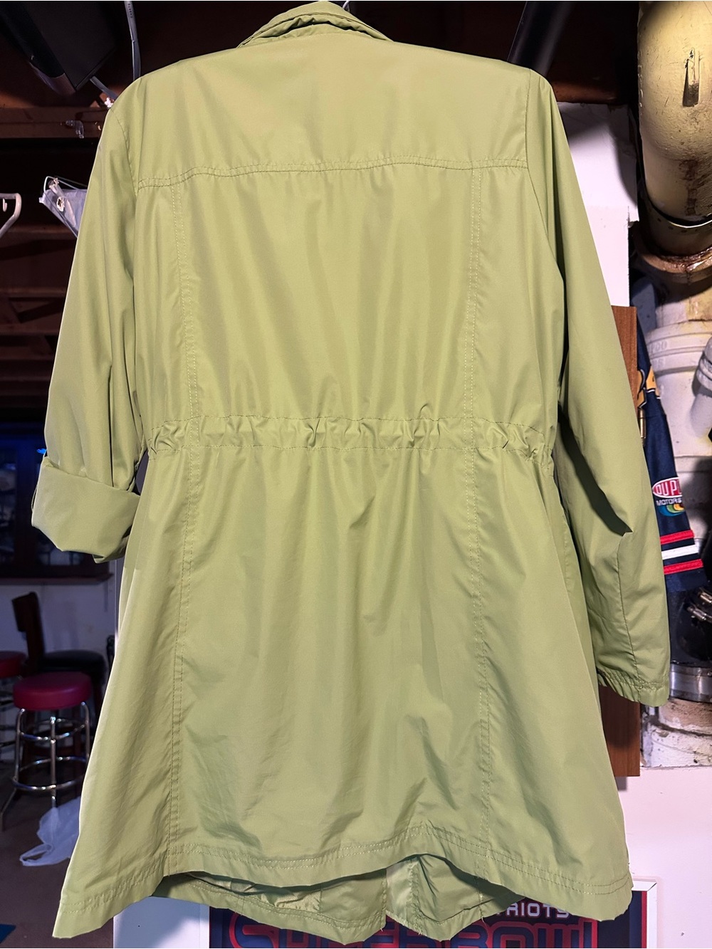 Style & Co. Lime Green Utility Jacket with Cinch Waist - Picture 3 of 6